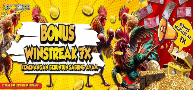 BONUS WIN STREAK 7X SABUNG AYAM